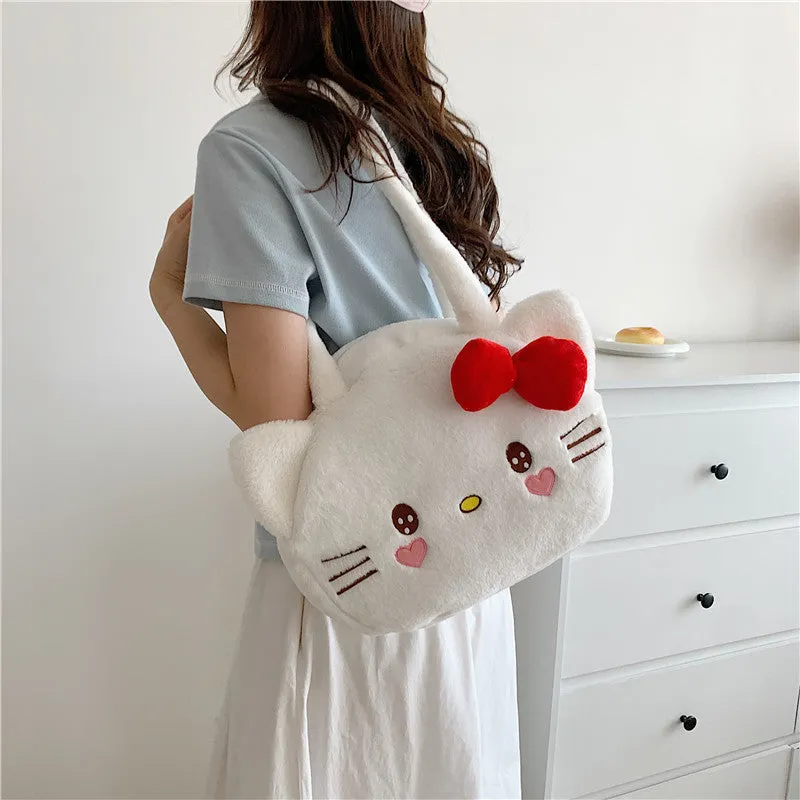 Elegant Women's Plush Clow Make-up Cute Bags