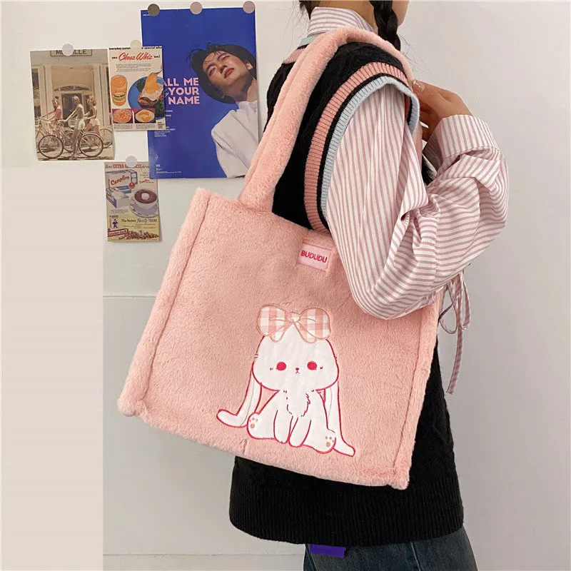 Elegant Women's Plush Clow Make-up Cute Bags