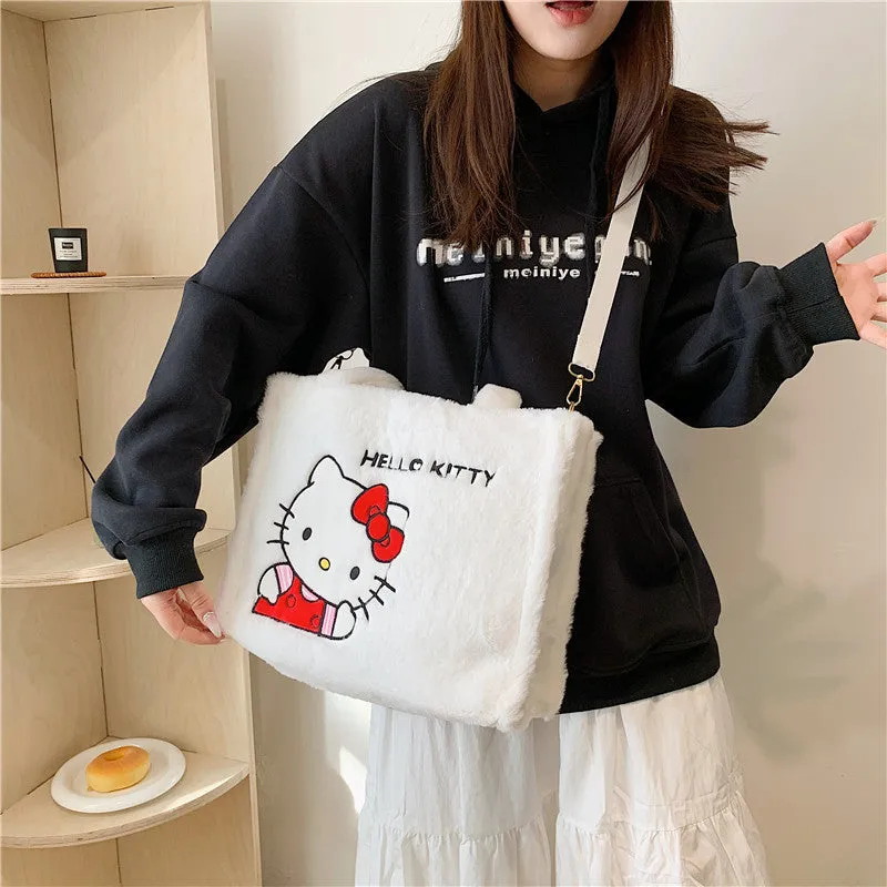 Elegant Women's Plush Clow Make-up Cute Bags