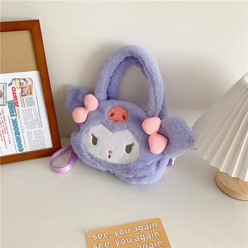 Elegant Women's Plush Clow Make-up Cute Bags