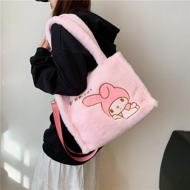 Elegant Women's Plush Clow Make-up Cute Bags