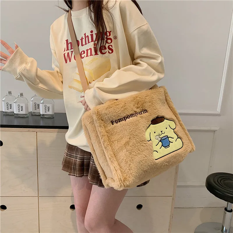 Elegant Women's Plush Clow Make-up Cute Bags