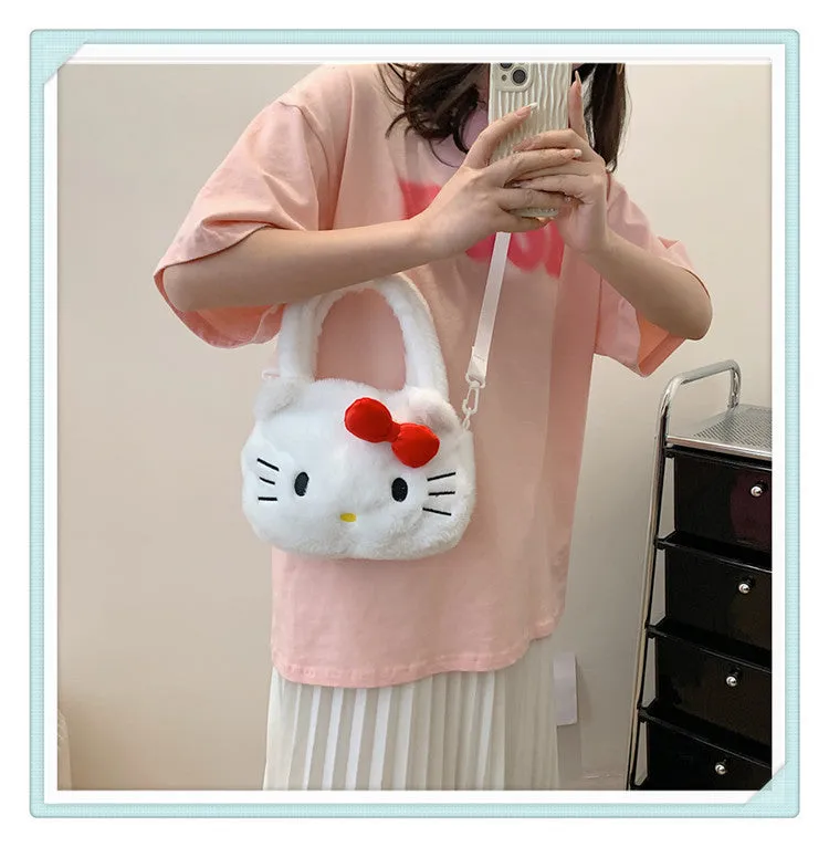 Elegant Women's Plush Clow Make-up Cute Bags