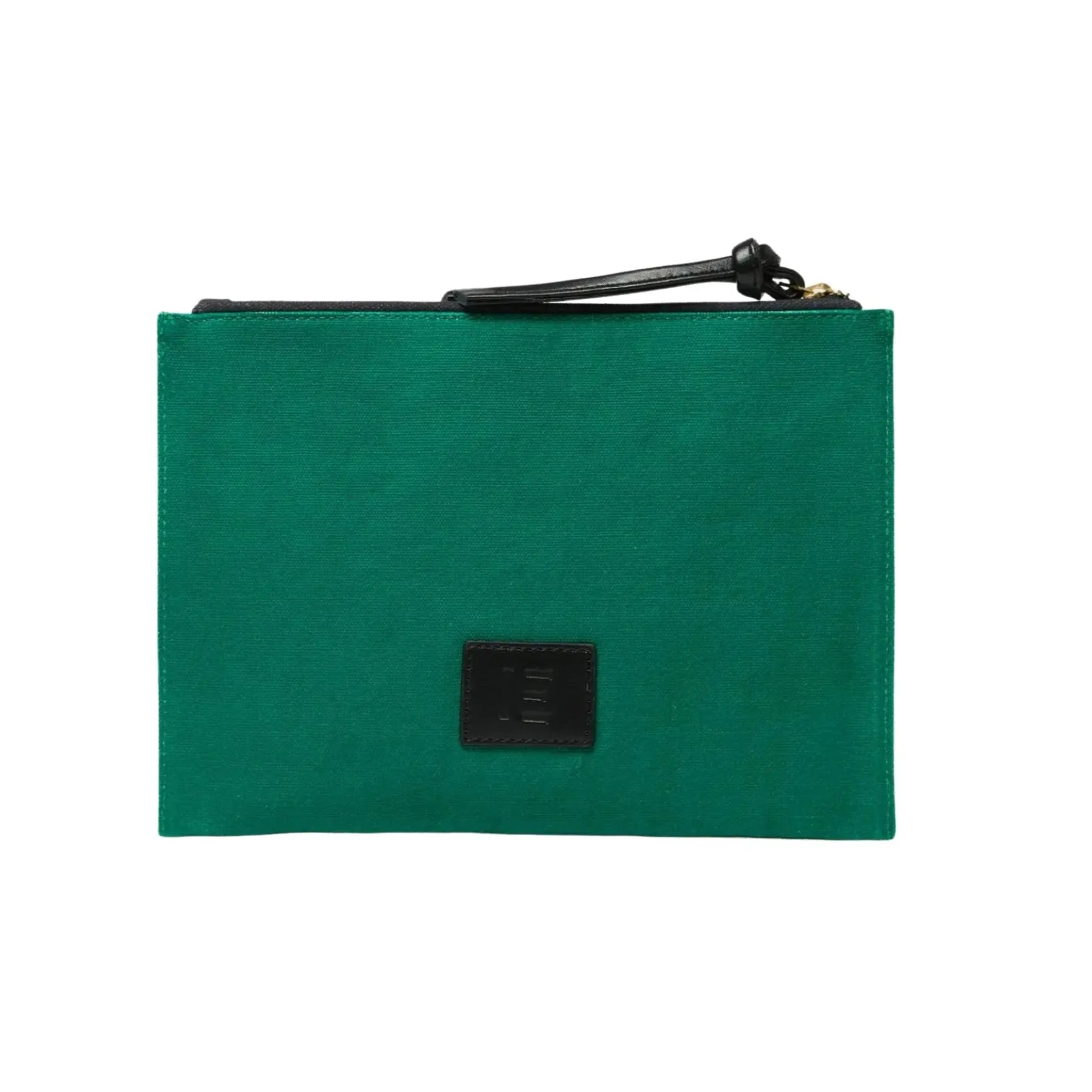 Embroidered Pouch, Poseidon Green