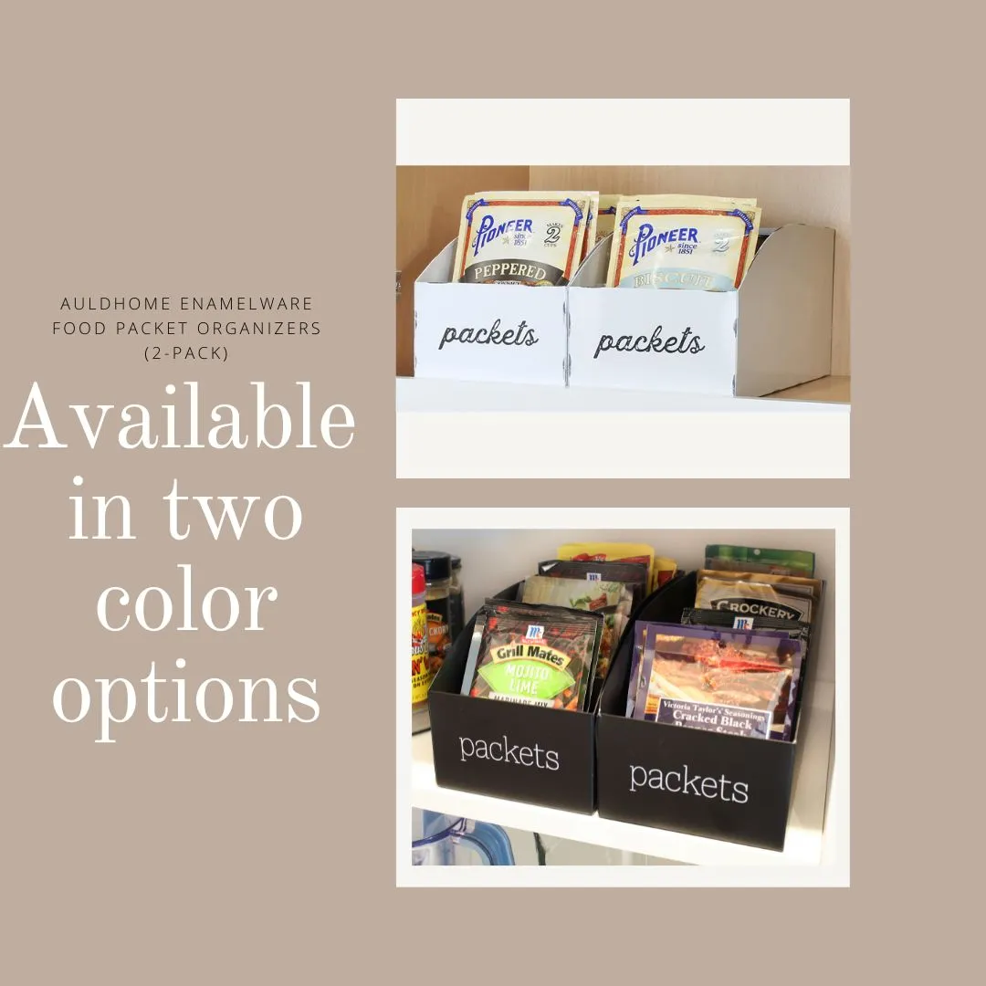 Enamelware Food Packet Organizers (2-Pack)