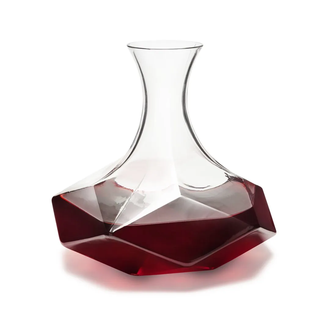 FACETED CRYSTAL WINE DECANTER