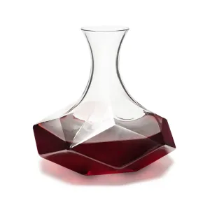 FACETED CRYSTAL WINE DECANTER