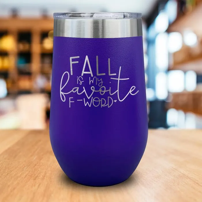 Fall F Word Engraved Wine Tumbler