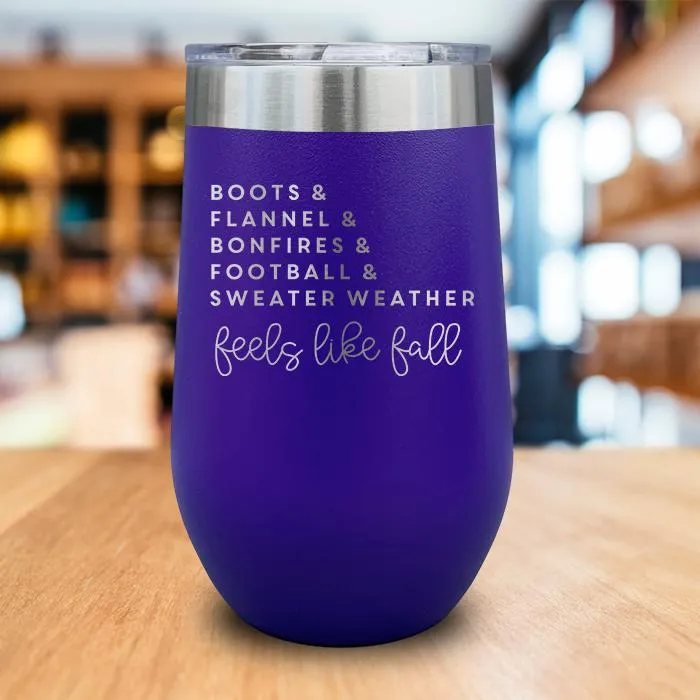 Feels Like Fall Engraved Wine Tumbler