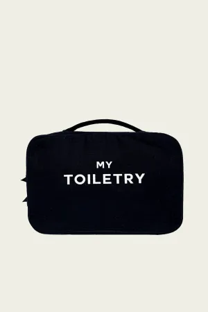 Folding Hanging Toiletry Case in Black