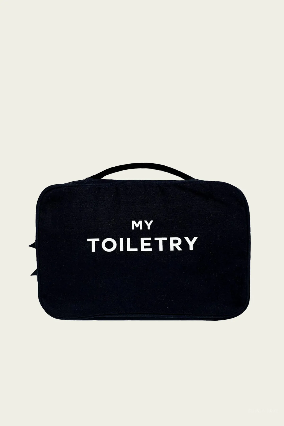 Folding Hanging Toiletry Case in Black