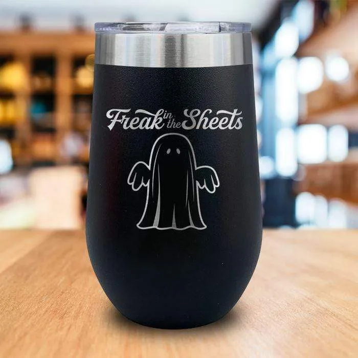 Freak In The Sheets Engraved Wine Tumbler