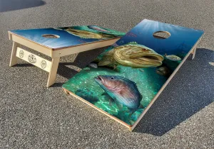 Gag Grouper Cornhole Boards by Mark Erickson