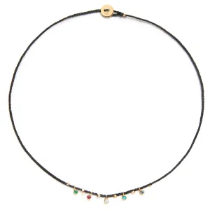 Gemstone Bezel Charms Necklace