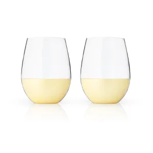 GOLD-DIPPED WINE TUMBLERS