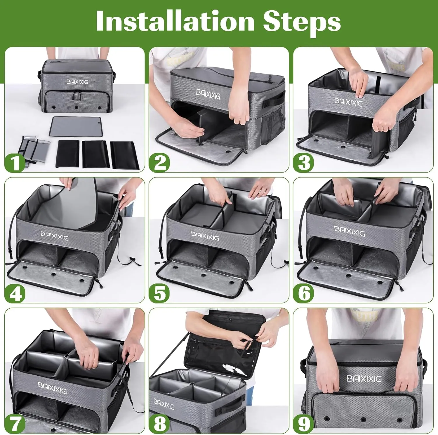 Golf Gifts for Men, Golf Trunk Organizer, 2 Layer Waterproof Car Golf Locker with Separate Ventilated Compartment for 2 Pair Shoes, Durable Golf Trunk Storage