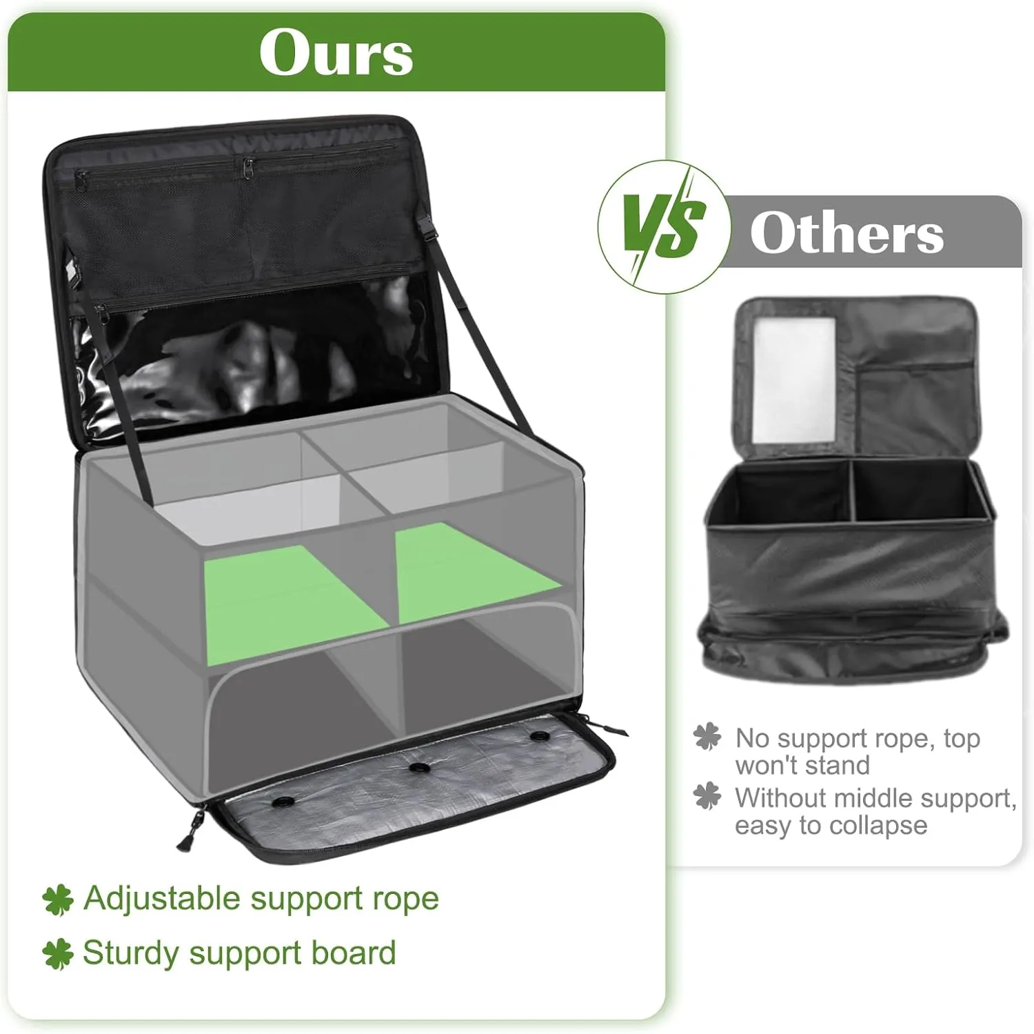 Golf Gifts for Men, Golf Trunk Organizer, 2 Layer Waterproof Car Golf Locker with Separate Ventilated Compartment for 2 Pair Shoes, Durable Golf Trunk Storage