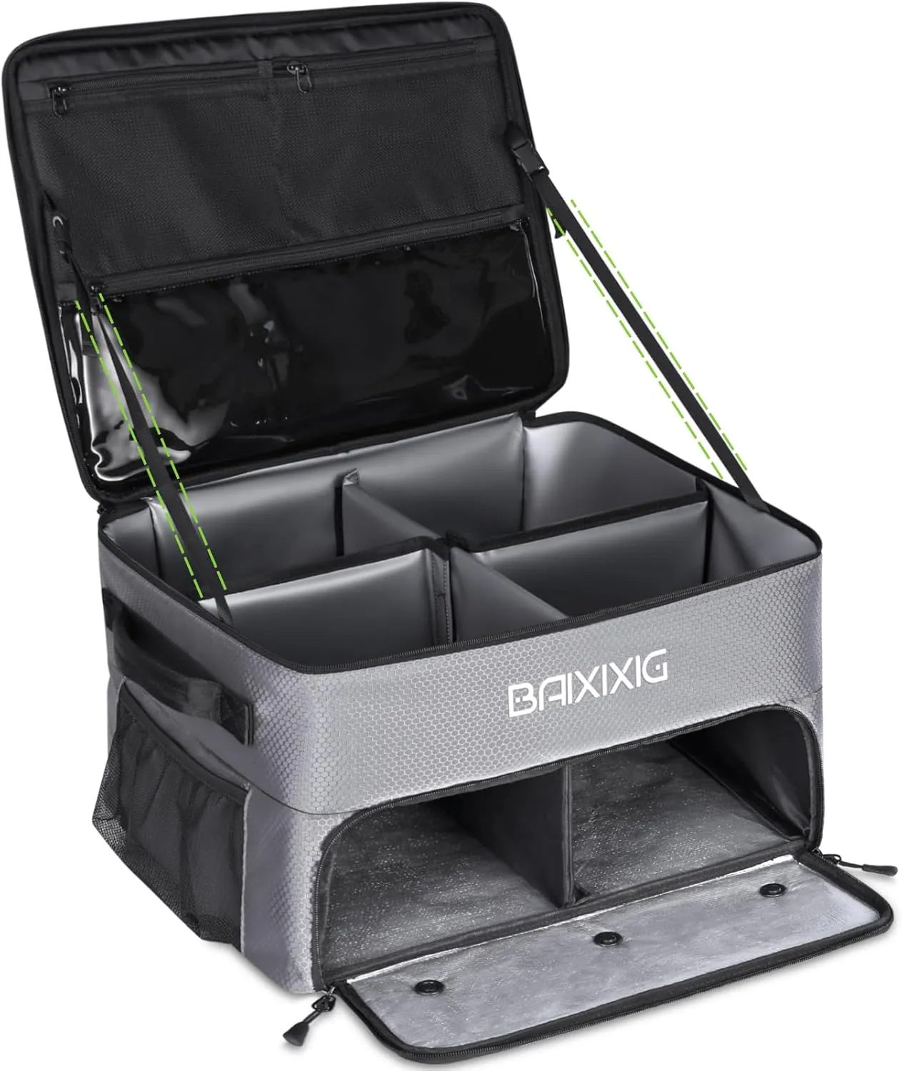 Golf Gifts for Men, Golf Trunk Organizer, 2 Layer Waterproof Car Golf Locker with Separate Ventilated Compartment for 2 Pair Shoes, Durable Golf Trunk Storage