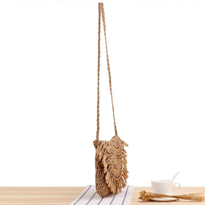 Handmade Crochet Tassel Woven Holiday Trendy Bags