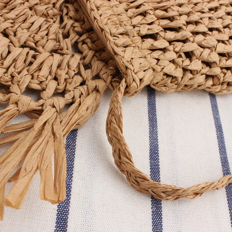 Handmade Crochet Tassel Woven Holiday Trendy Bags