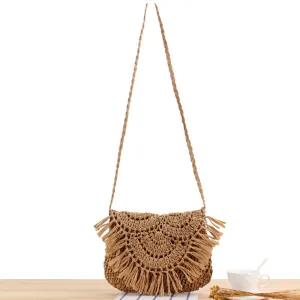 Handmade Crochet Tassel Woven Holiday Trendy Bags