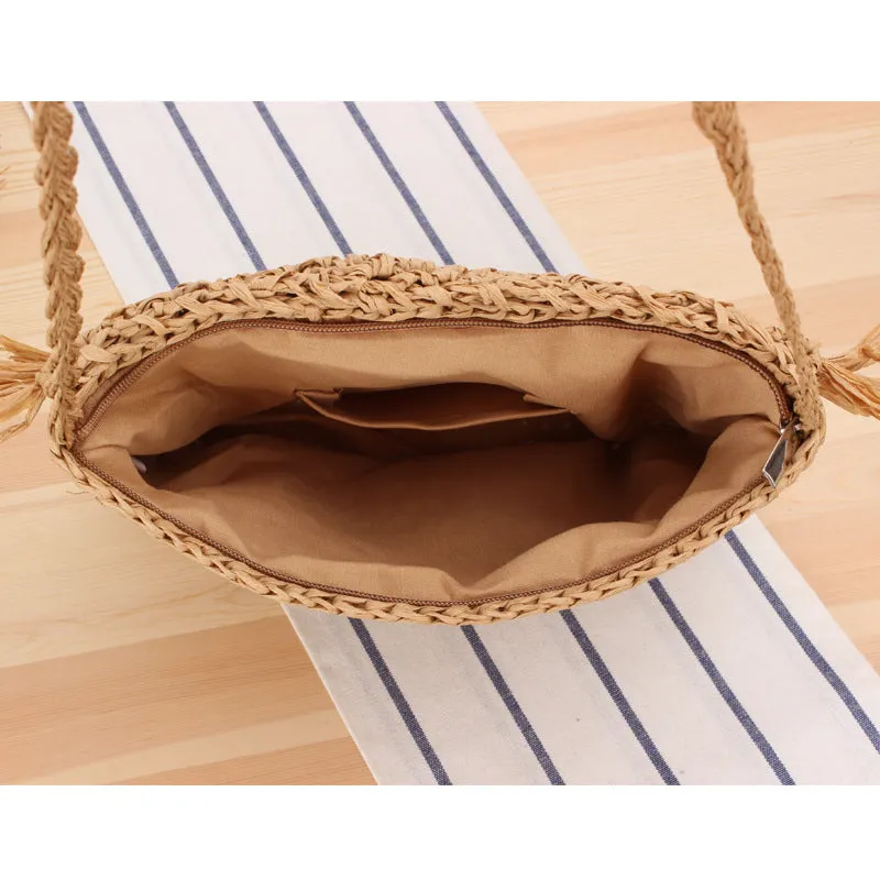 Handmade Crochet Tassel Woven Holiday Trendy Bags