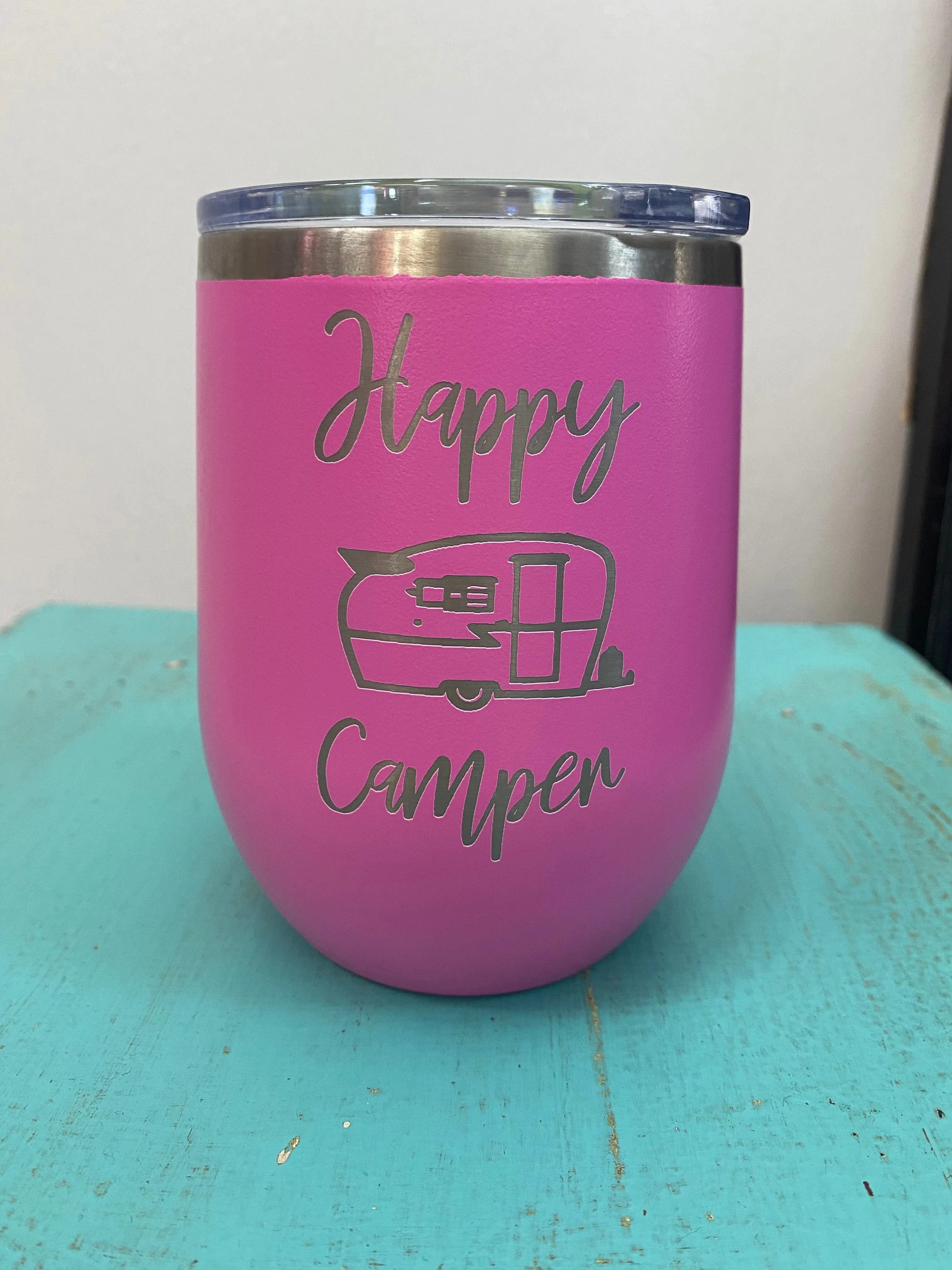 Happy Camper Wine Tumbler