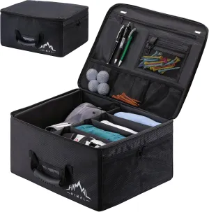 HIMAL HIMAL2 Layer Golf Trunk Organizer, Collapsible & Foldable Golf Travel Storage，Waterproof Car Golf Bag