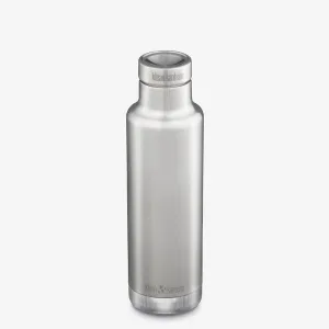 Klean Kanteen -  25oz Classic Insulated Bottle with Pour Through Cap (Brushed Stainless)
