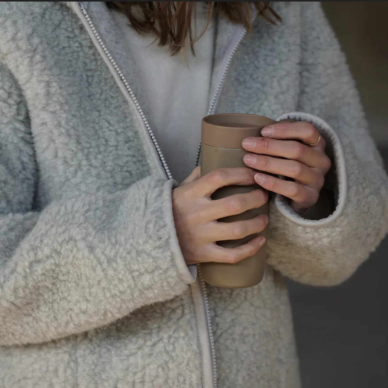 MAMA Ciara 100% Wool Hooded Jacket (Grey)
