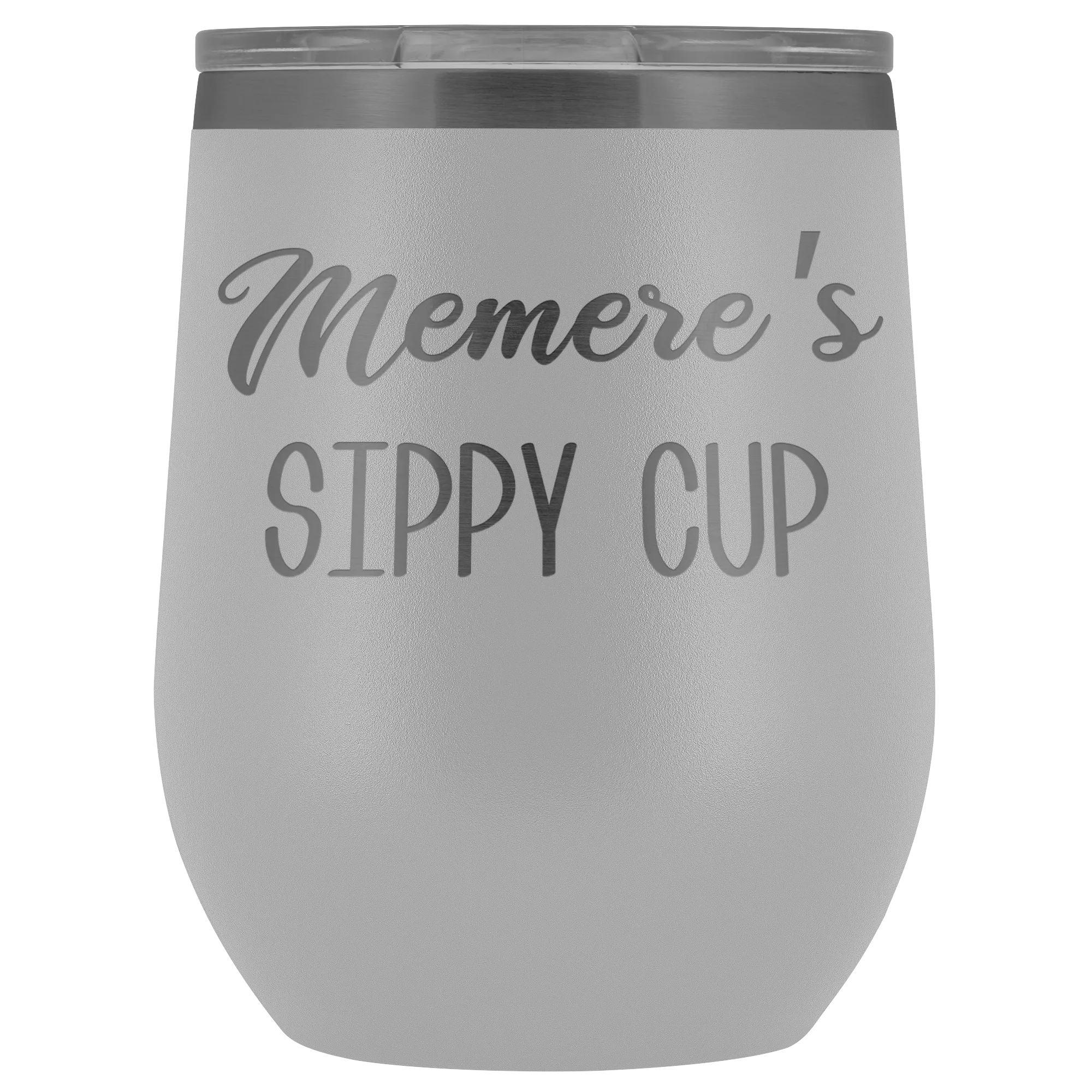 Memere's Sippy Cup Memere Wine Tumbler Gifts Funny Stemless Stainless Steel Insulated Tumblers Hot Cold BPA Free 12oz Travel Cup
