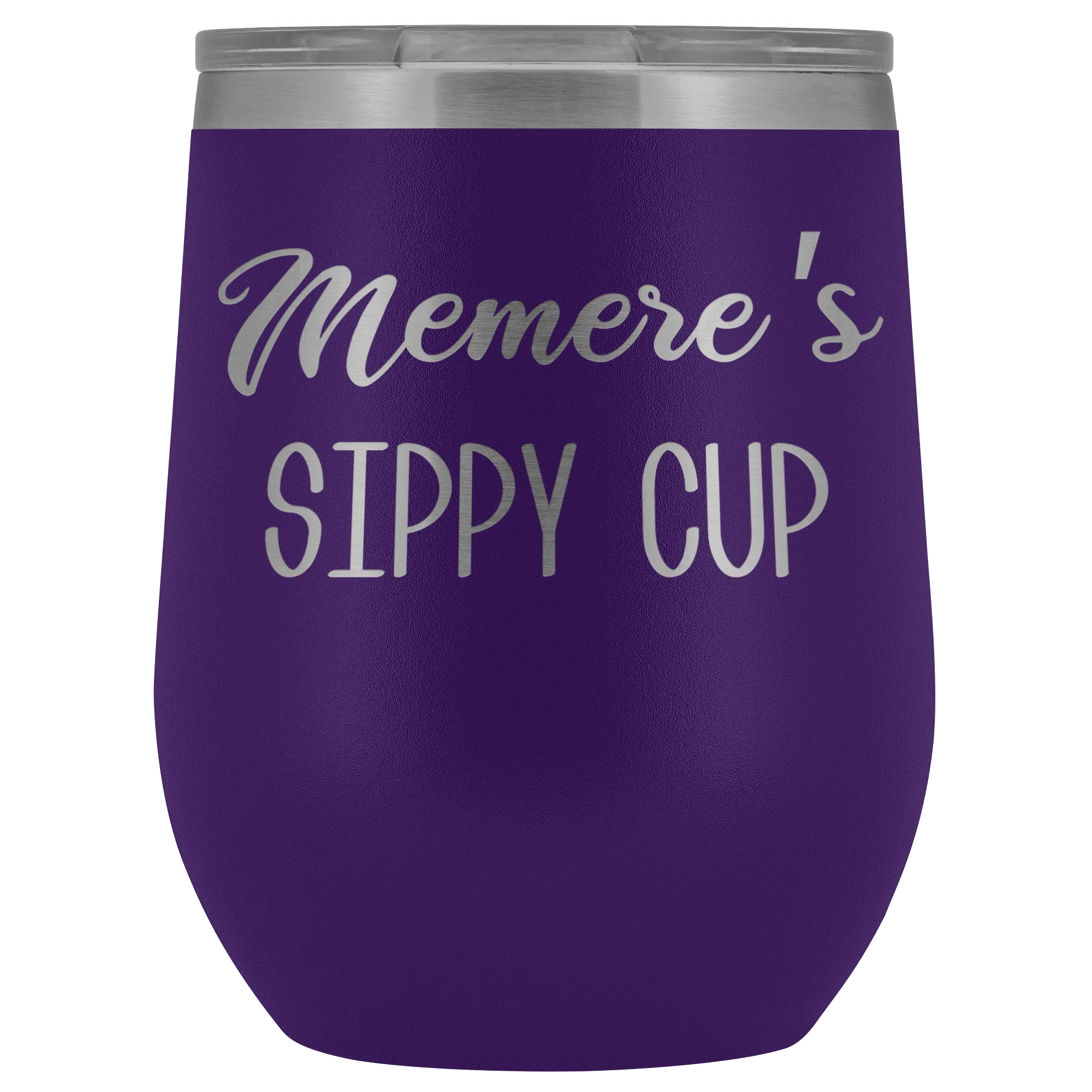 Memere's Sippy Cup Memere Wine Tumbler Gifts Funny Stemless Stainless Steel Insulated Tumblers Hot Cold BPA Free 12oz Travel Cup