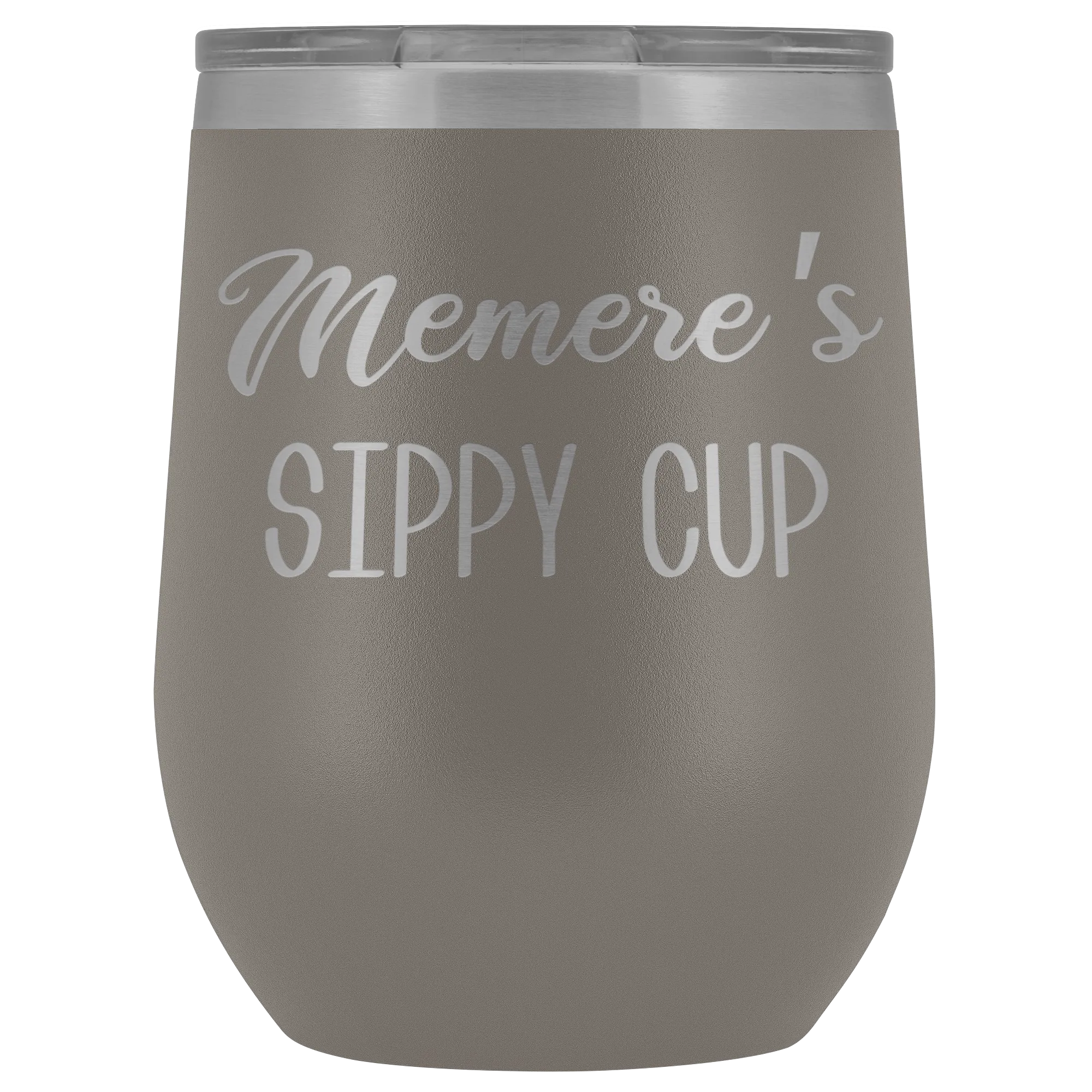 Memere's Sippy Cup Memere Wine Tumbler Gifts Funny Stemless Stainless Steel Insulated Tumblers Hot Cold BPA Free 12oz Travel Cup