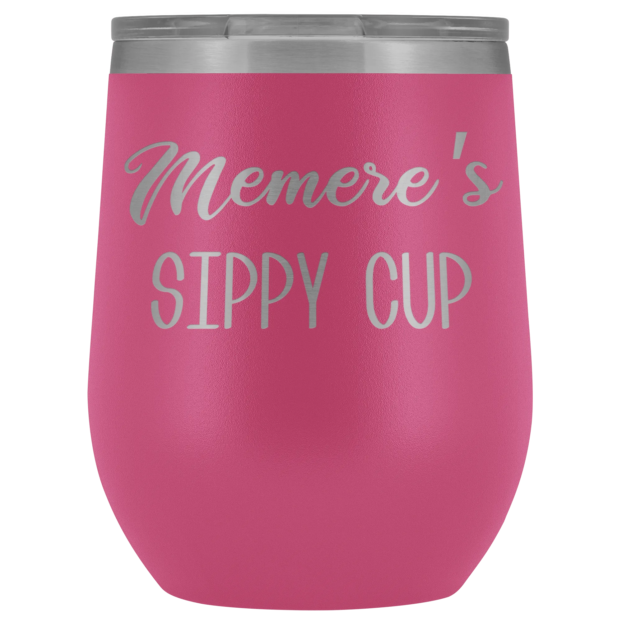 Memere's Sippy Cup Memere Wine Tumbler Gifts Funny Stemless Stainless Steel Insulated Tumblers Hot Cold BPA Free 12oz Travel Cup