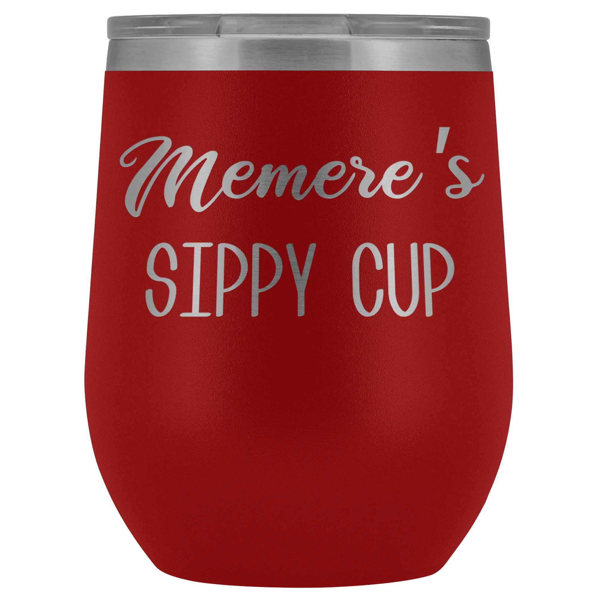 Memere's Sippy Cup Memere Wine Tumbler Gifts Funny Stemless Stainless Steel Insulated Tumblers Hot Cold BPA Free 12oz Travel Cup