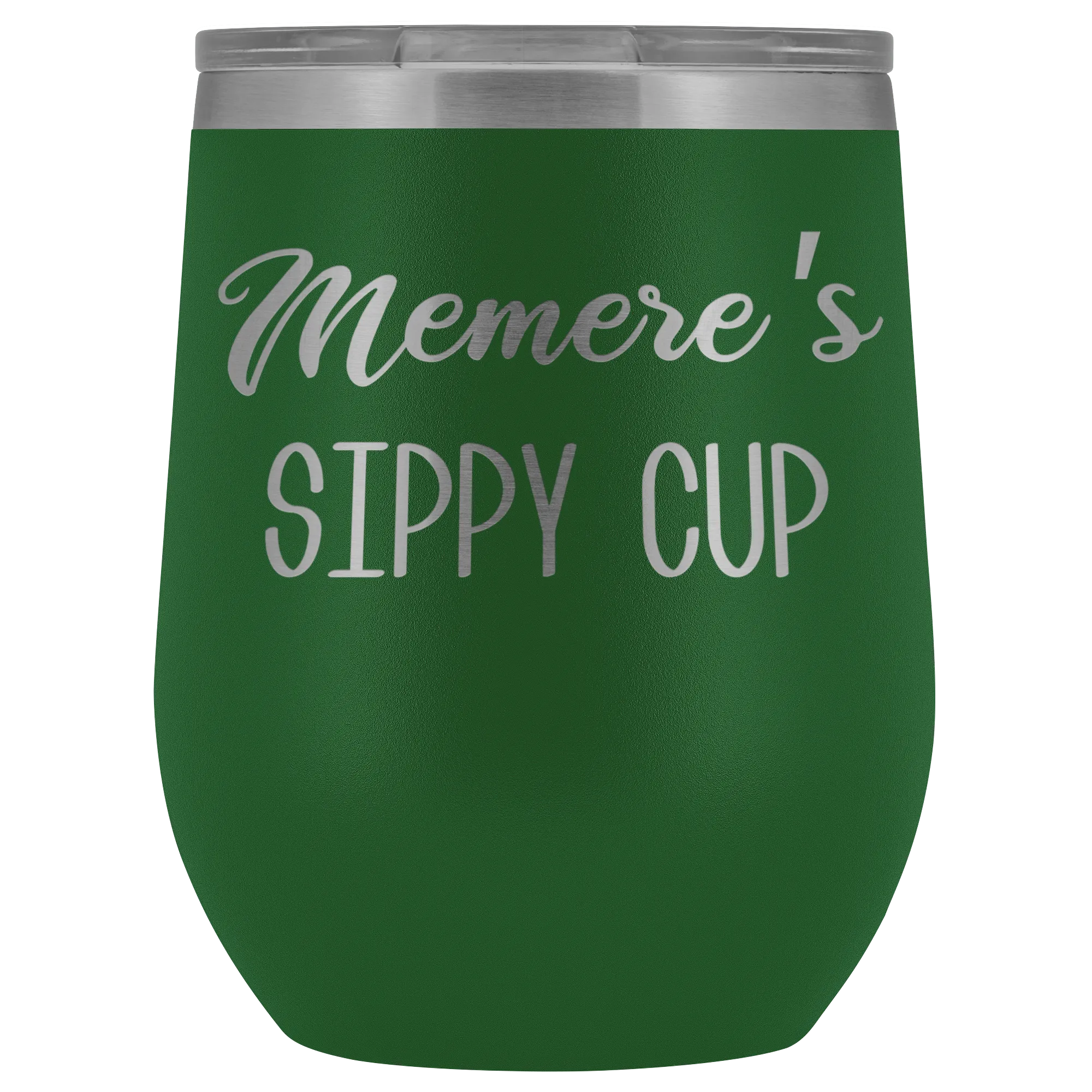 Memere's Sippy Cup Memere Wine Tumbler Gifts Funny Stemless Stainless Steel Insulated Tumblers Hot Cold BPA Free 12oz Travel Cup
