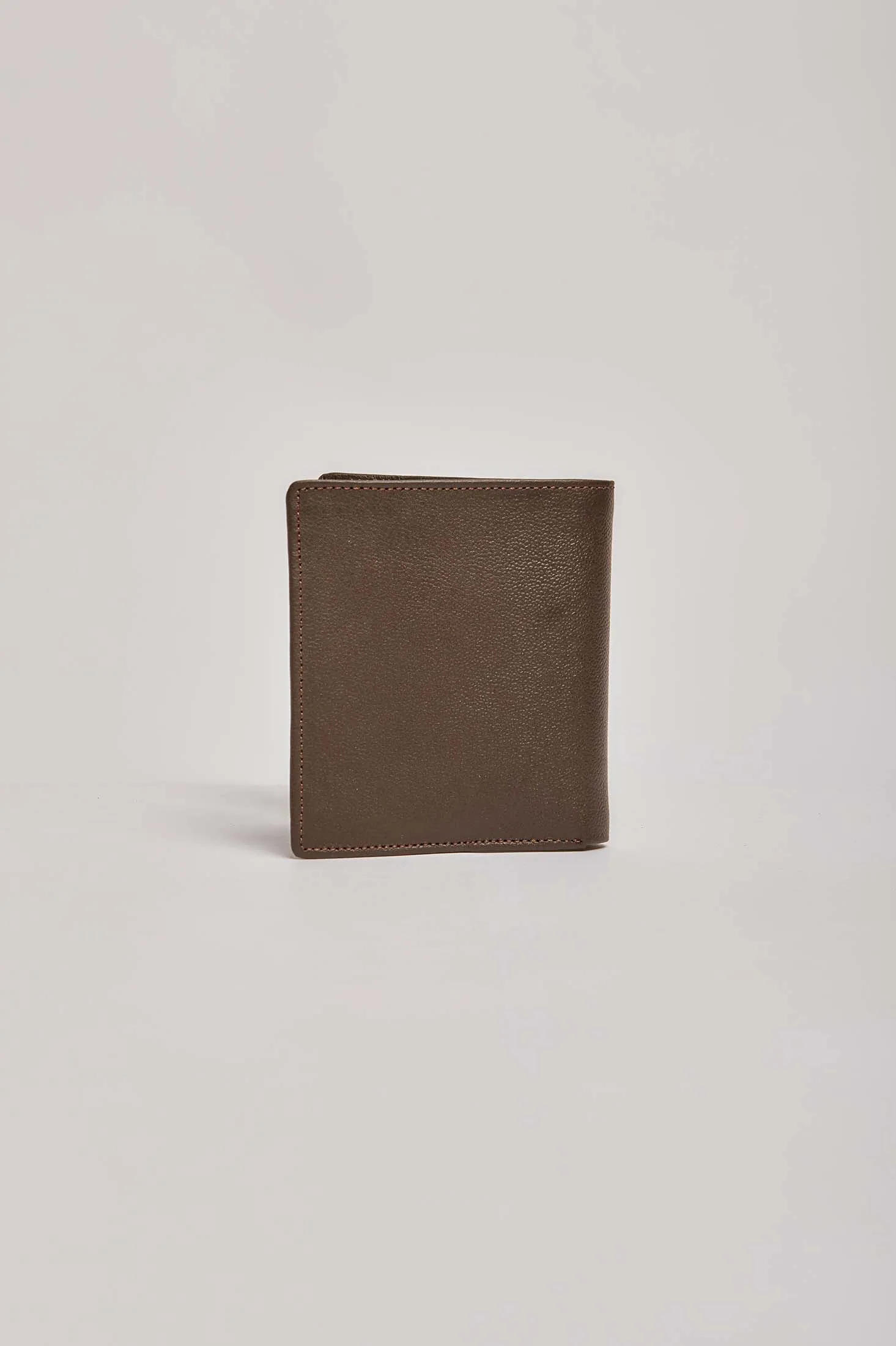 Men Wallet Brown Embellished Genuine Brown