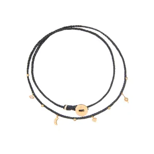 Mini Celestial Charms Necklace in Black