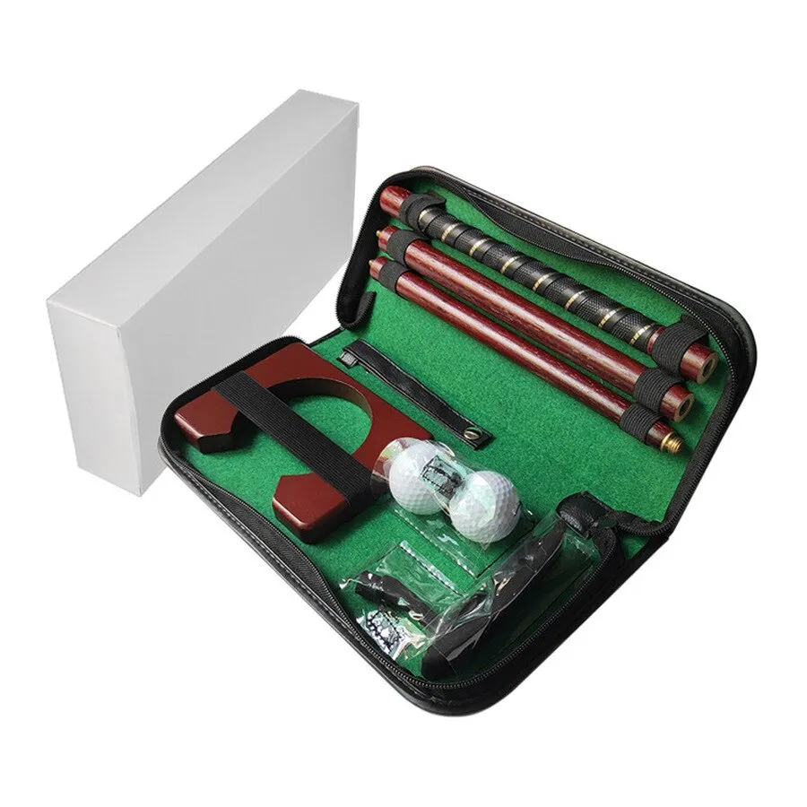New Portable Golf Putter Putting Gift Set Kit with Putter 2pcs Balls Putting Cup for Indoor Outdoor Training Practice