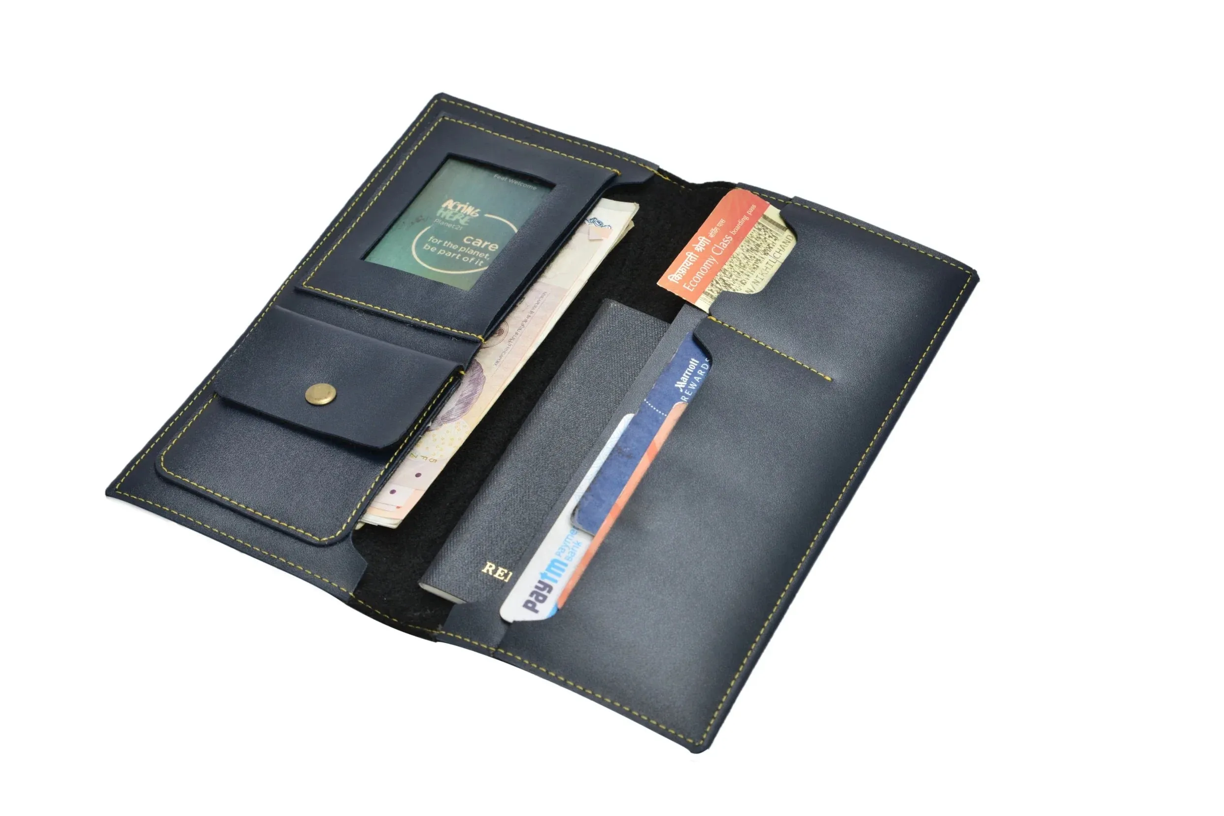 Personalized Travel Organizer Vegan Leather - Royal Blue