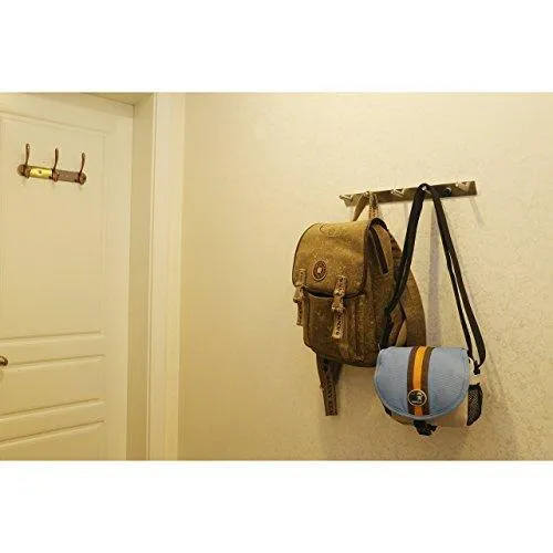 Protasm Modern Hook Hat Bath Towel Coat Hooks Robe Garment Rack Hanger Rail Holder, Screw Wall Mount Closet Clothing Bathroom Garage Home Storage Organization