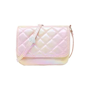 Quilted Shiny Messenger Bag