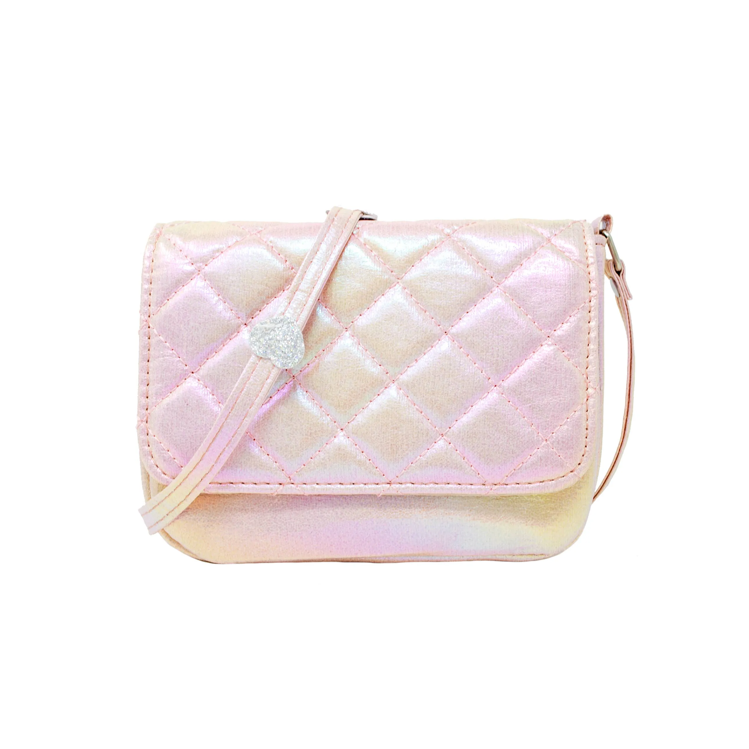 Quilted Shiny Messenger Bag