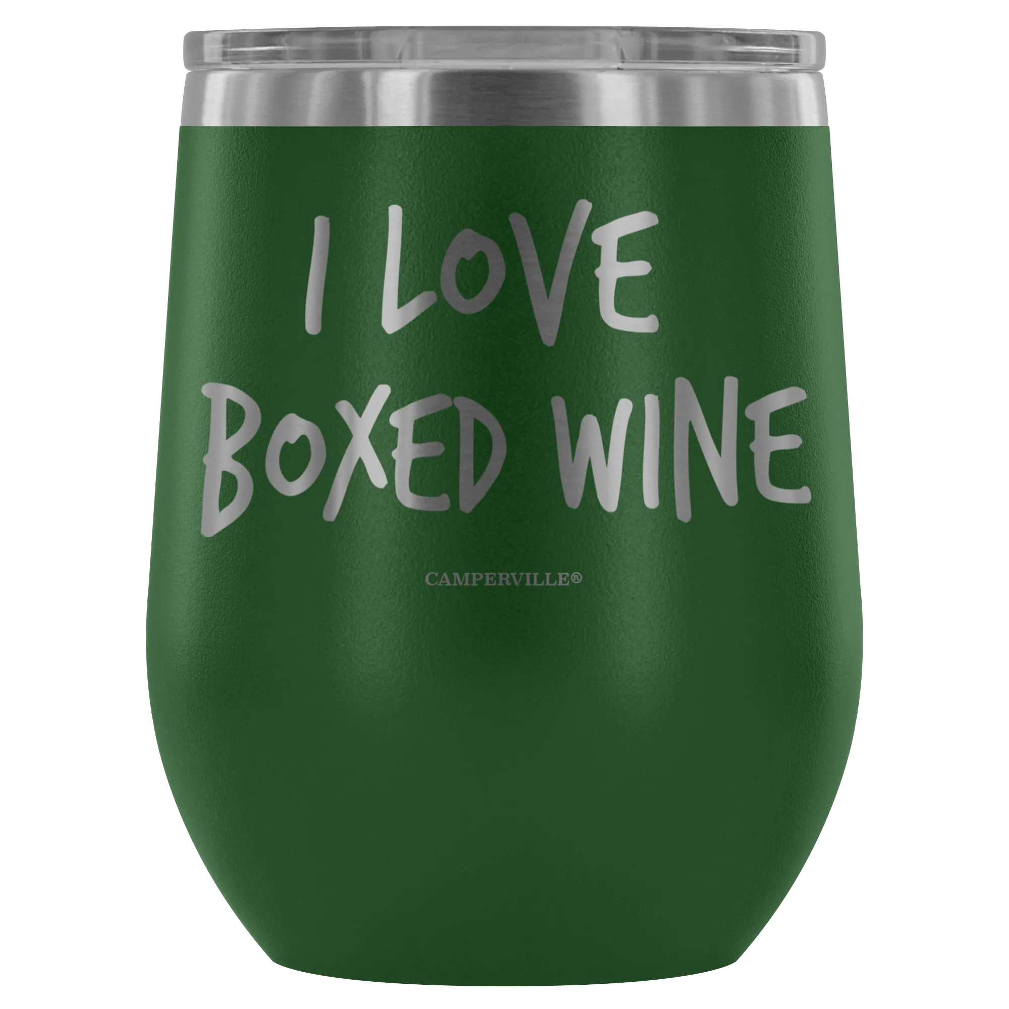 "I Love Boxed Wine" Stemless Wine Cup