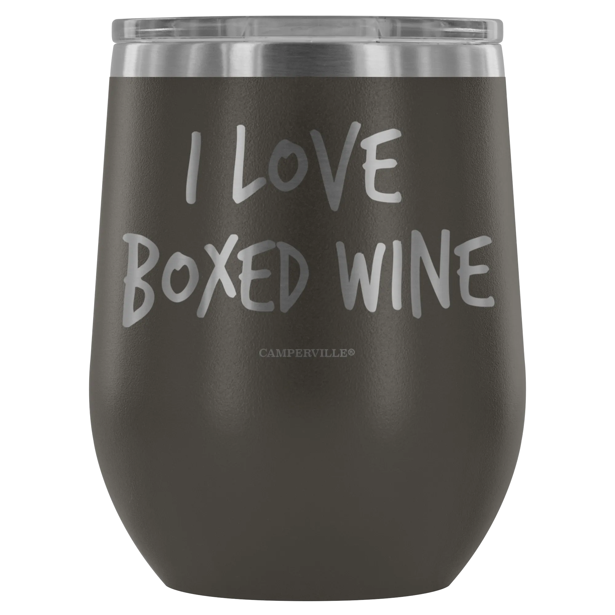 "I Love Boxed Wine" Stemless Wine Cup