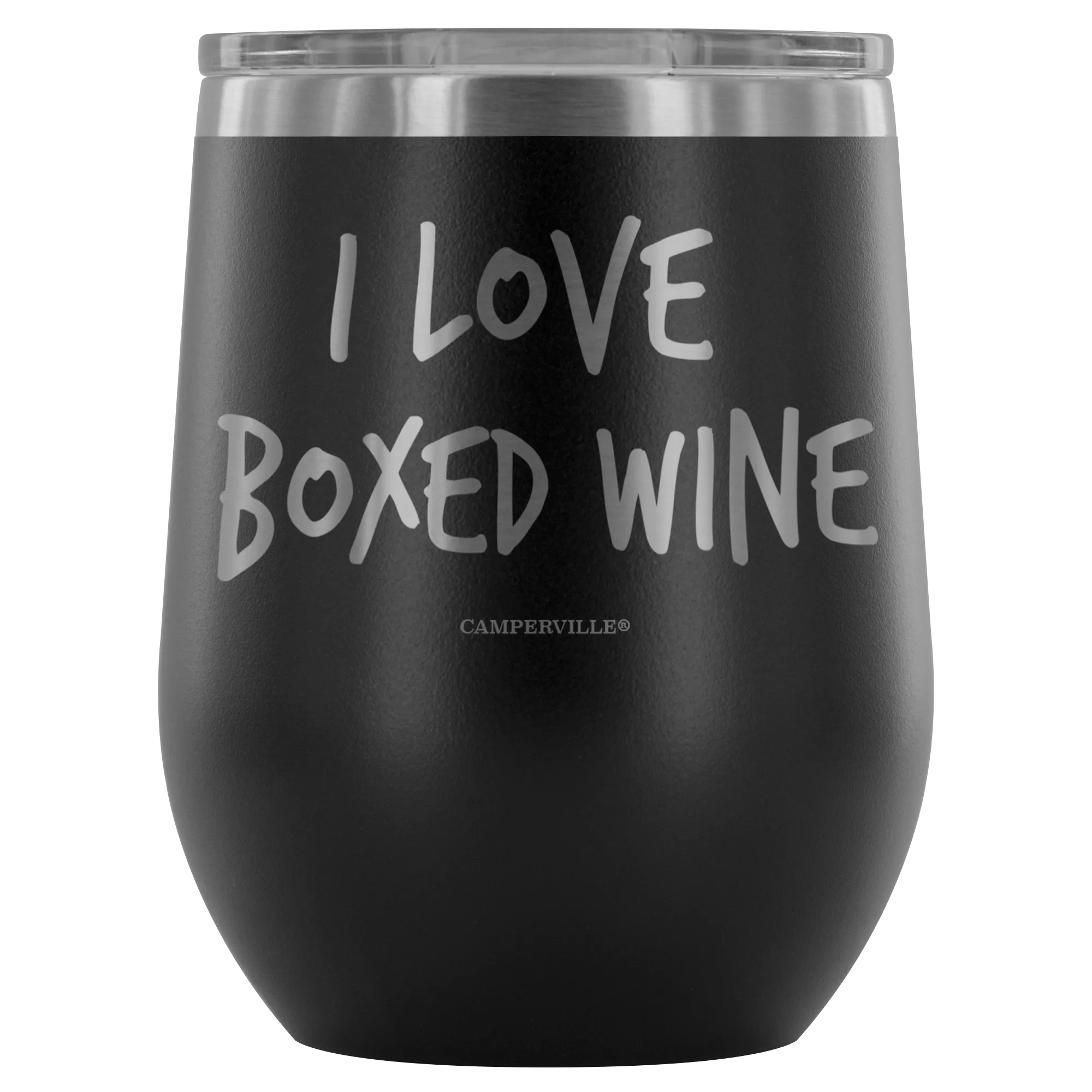 "I Love Boxed Wine" Stemless Wine Cup