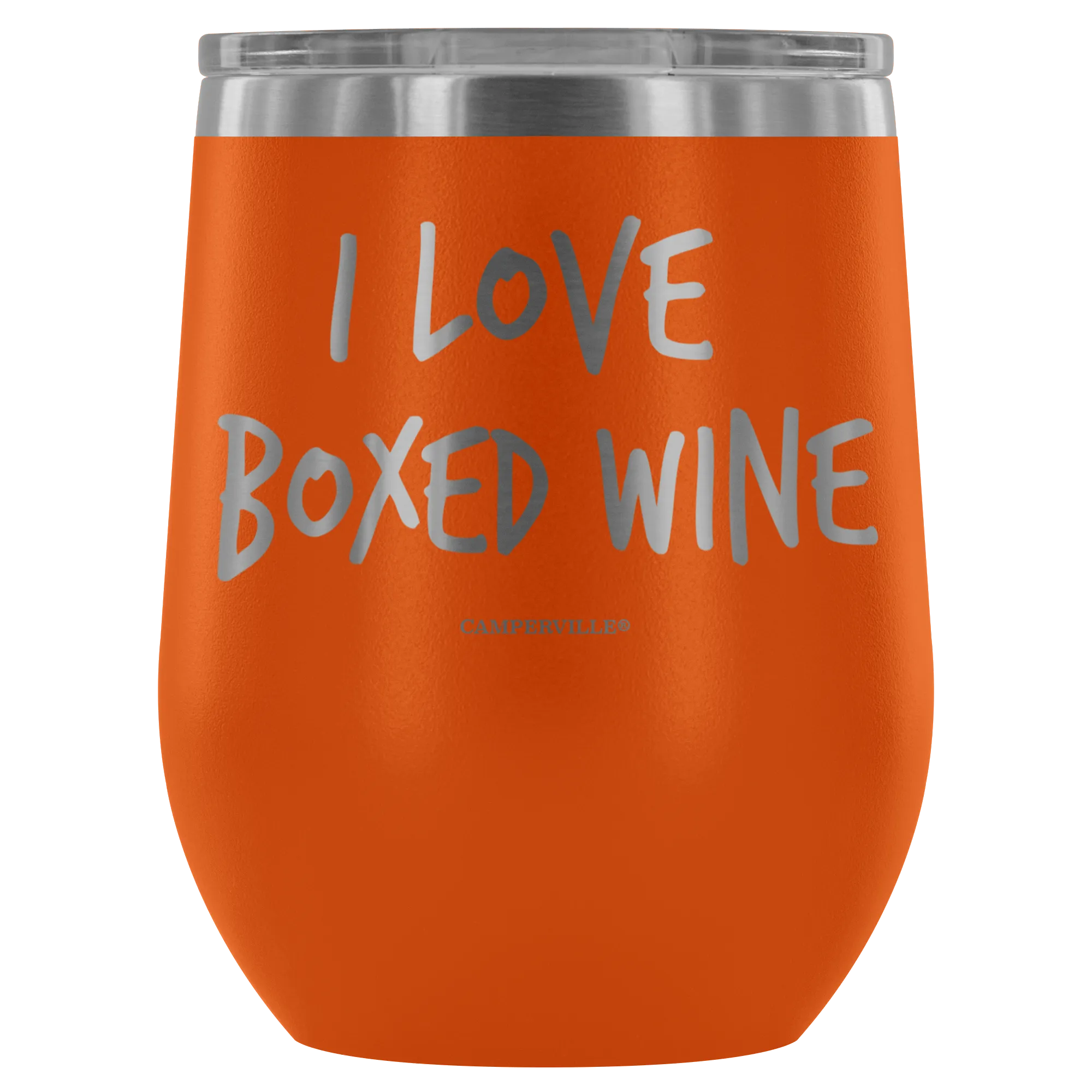 "I Love Boxed Wine" Stemless Wine Cup
