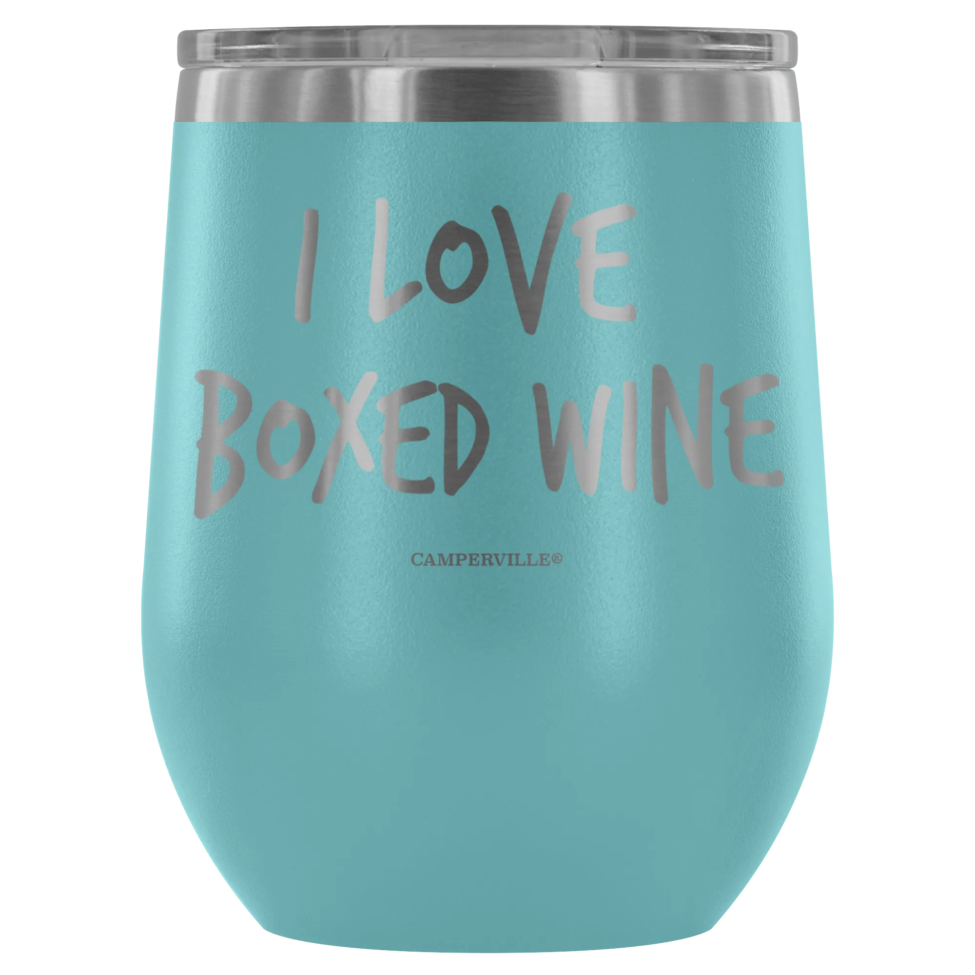 "I Love Boxed Wine" Stemless Wine Cup