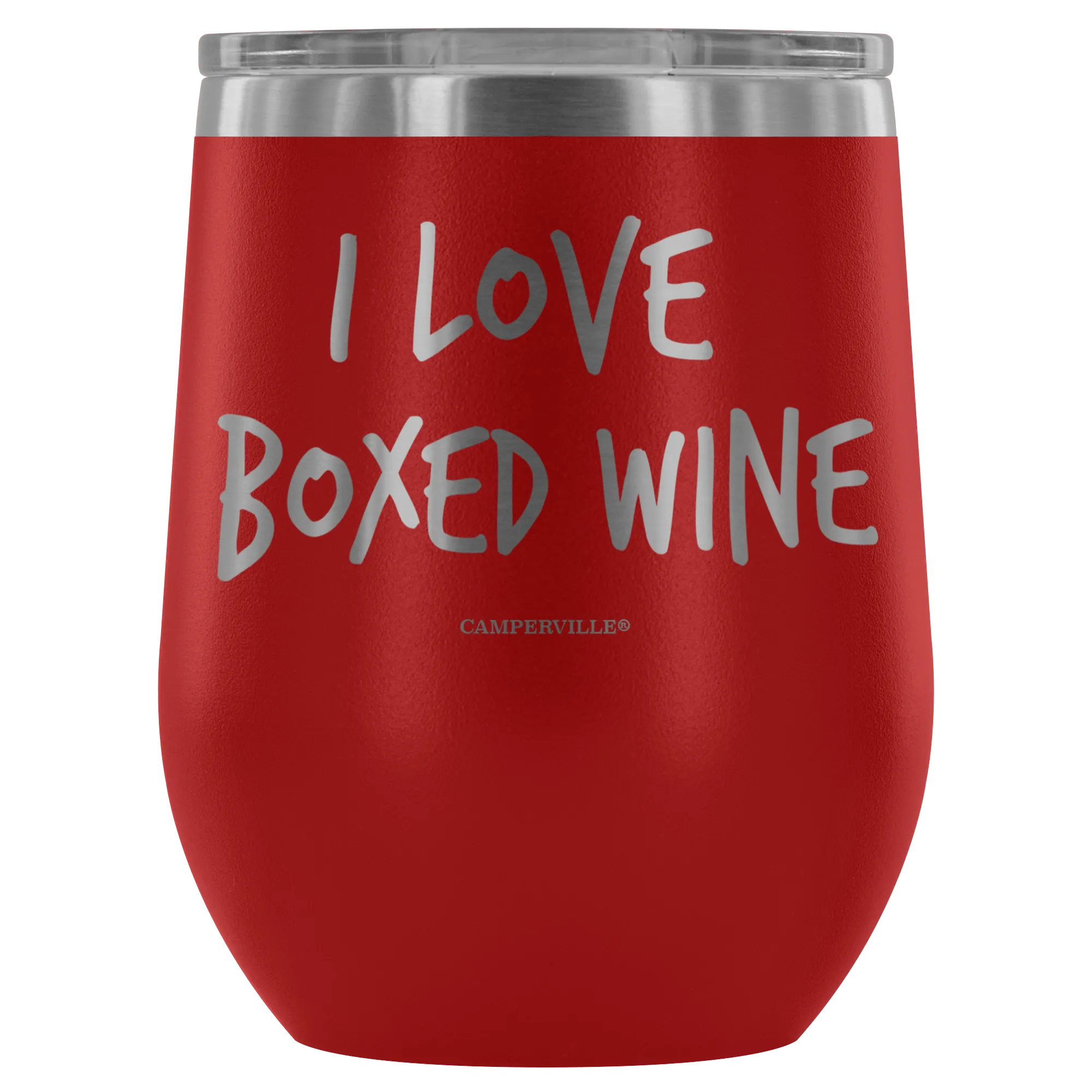 "I Love Boxed Wine" Stemless Wine Cup