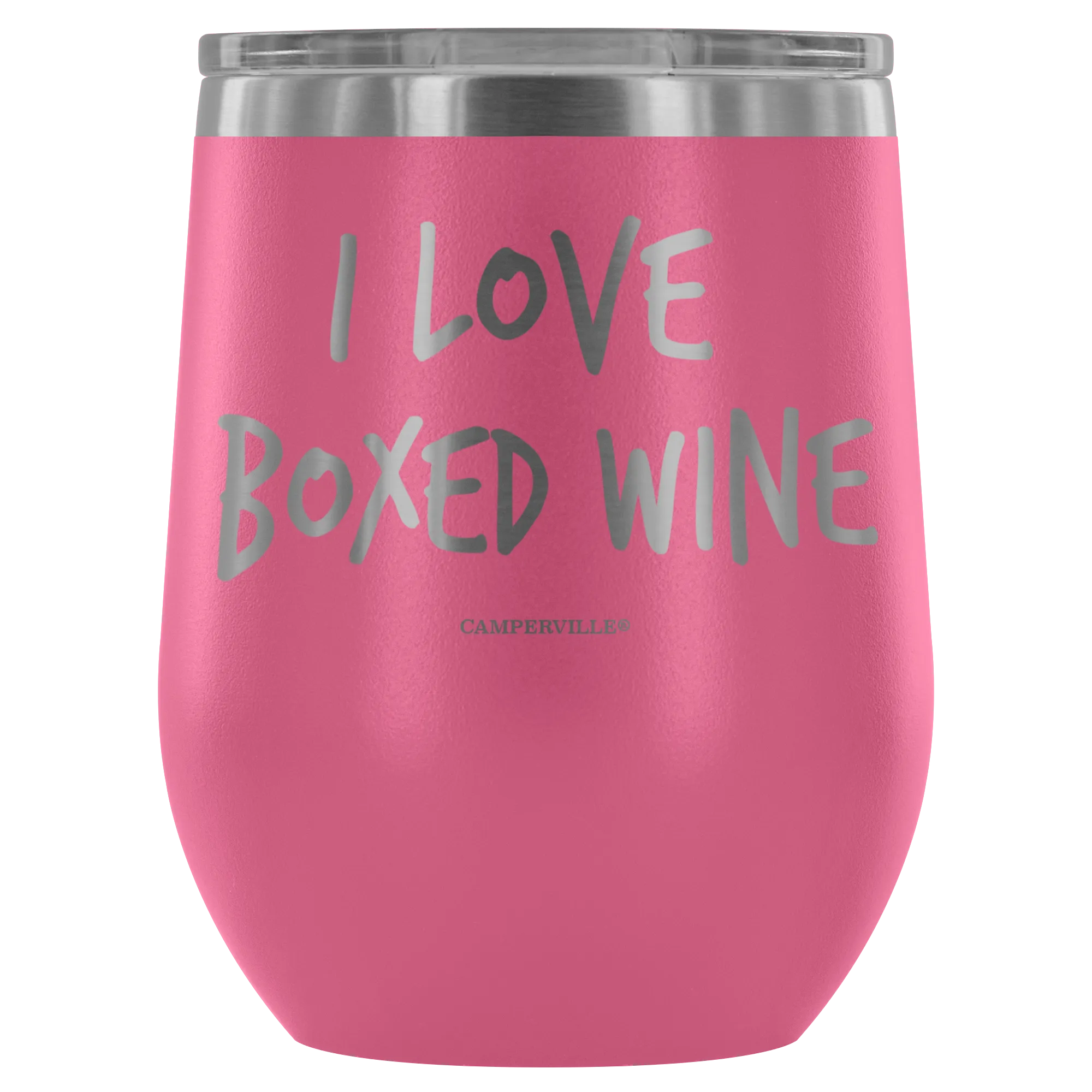 "I Love Boxed Wine" Stemless Wine Cup
